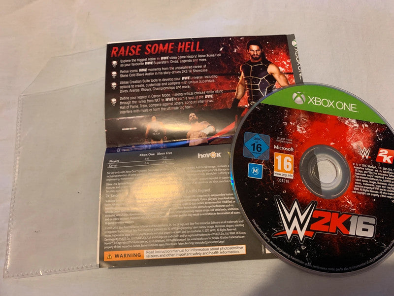 WWE 2K16 – Xbox One – Disc & Cover (No Case)