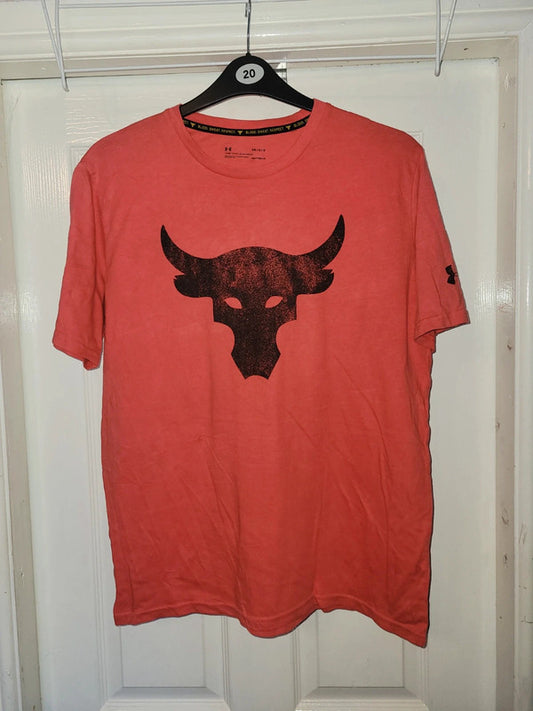 Under Armour Project Rock HeatGear T-Shirt – Blood. Sweat. Respect Red Size L