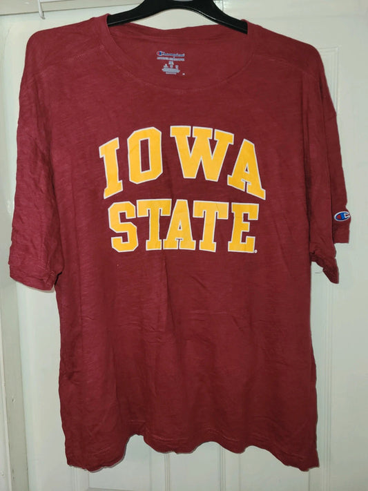 Vintage Champion Iowa State University T-Shirt – Red/Gold – Size 2XL