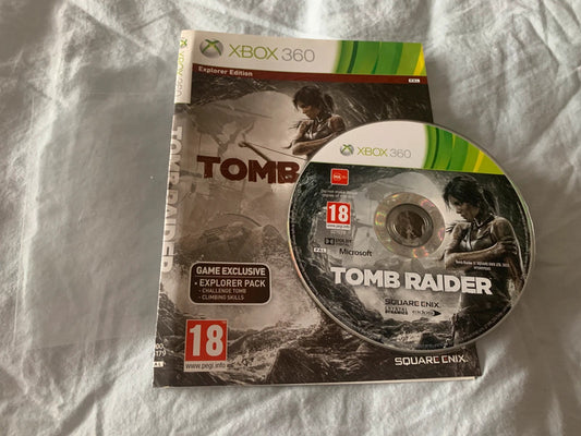 Tomb Raider (Explorer Edition) for Xbox 360 (PEGI 18).