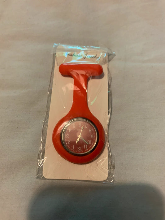 silicone fob watch, often called a nurse’s watch or medical clip-on watch.