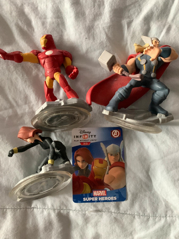 Iron Man, Thor, and Black Widow from Marvel’s The Avengers, part of the Disney Infinity 2.0