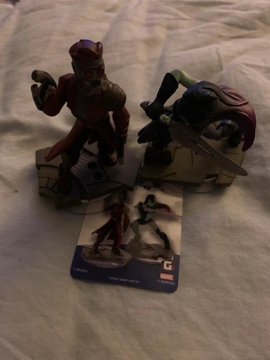 Star-Lord and Gamora from Guardians of the Galaxy, part of the Disney Infinity 2.0