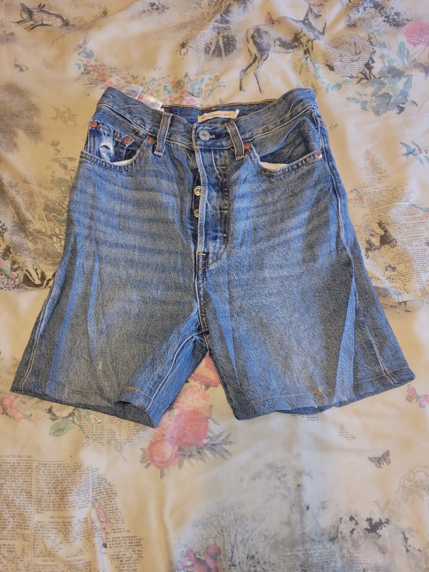 Levi’s Ribcage Straight Denim Shorts (W28)