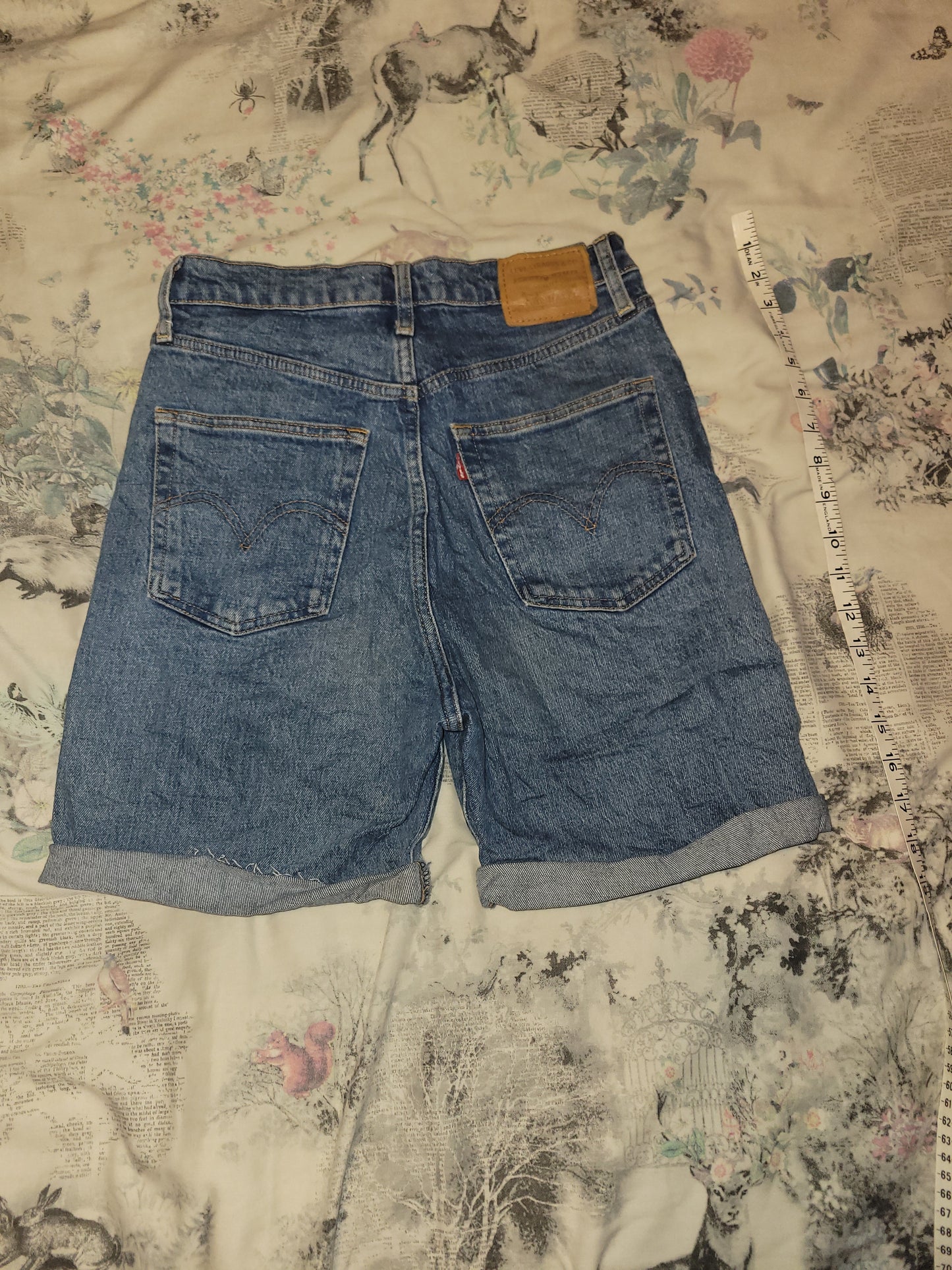 Levi’s Ribcage Straight Denim Shorts (W28)