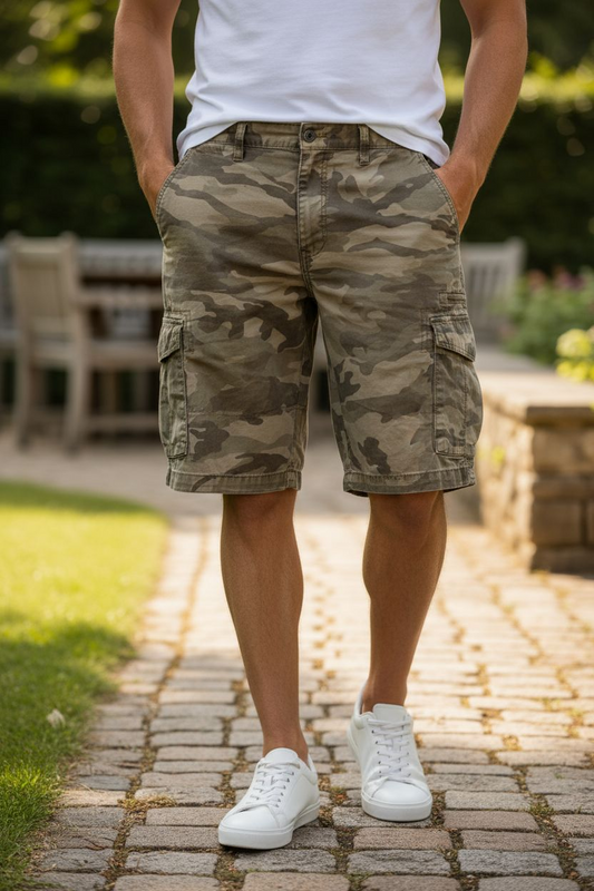 George Camo Cargo Shorts – Size 38W (97cm Waist)